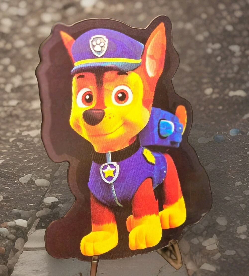 Paw Patrol Chase Rubble Marshall 3D Motion Lenticular Car Decal Sticker Peeker